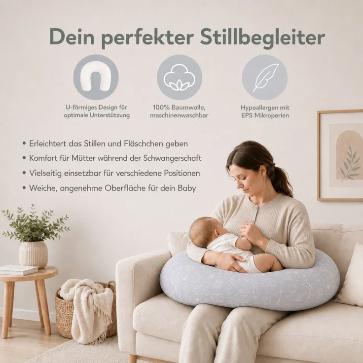 Fillikid Stillkissen Stillkissen EPS Mikroperlen 190 cm Exklusiv – Bild 3