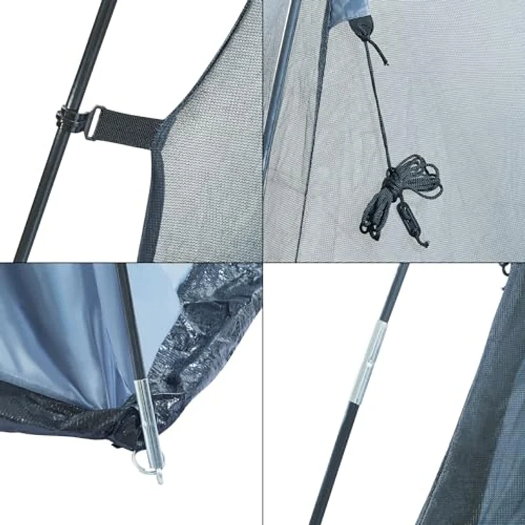 pro.tec Pavillon »Beekdaelen«, Moskitonetz, 3,05 x 3,05 x 2,13 m, grau/hellgrün, wasserdicht, mit Reißverschluss und Tragetasche – Bild 9