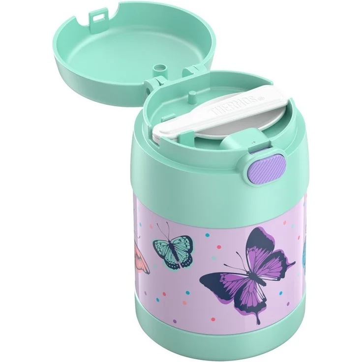 THERMOS Thermobehälter FUNTAINER FOOD JAR, Thermobehälter für Essen, spülmaschinenfest, Edelstahl, Kunststoff, Silikon, (1-tlg), 0,3l, 5h heiß & 7h kalt, dicht & auslaufsicher, mit klappbarem Löffel – Bild 2
