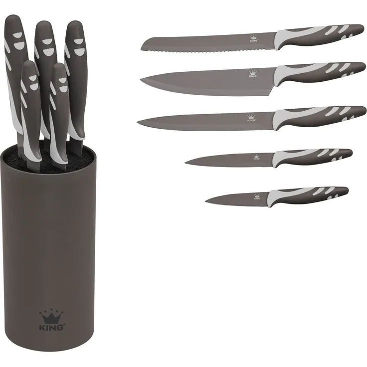 KING Messerblock Soft Touch (6tlg), mit KING protect Beschichtung