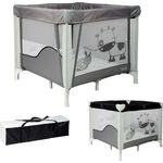 Looping - Faltbarer Laufstall 90x90 cm Black Emotion | mit Erhöhung und verstellbar auf 2 Ebenen, inklusive Transporttasche | für Babys & Kinder bis 15 kg