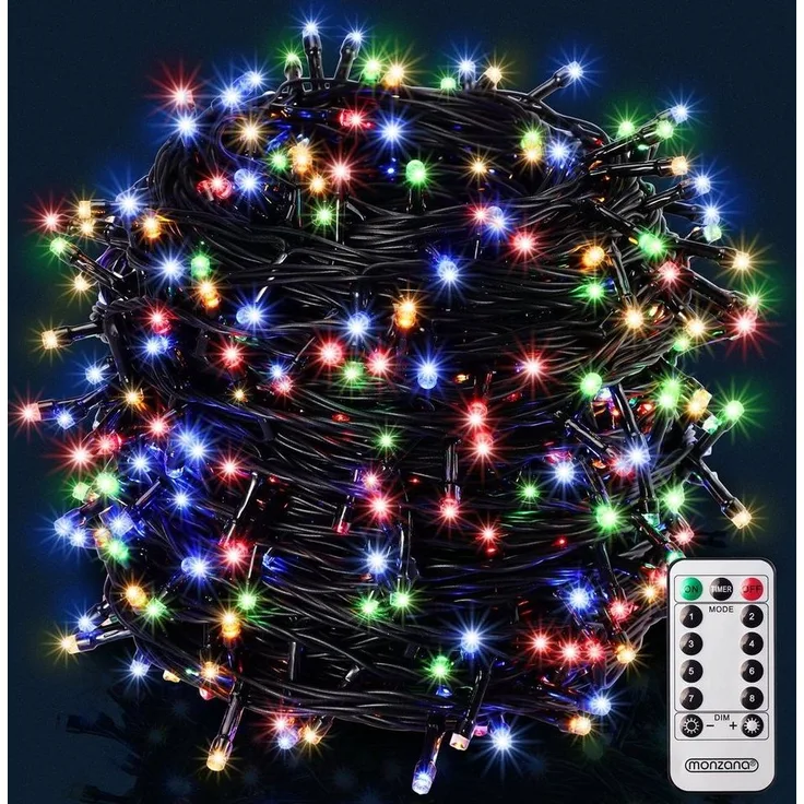 monzana Lichterkette, 200/400/600 LEDs warmweiß/kaltweiß/bunt Weihnachtsbaum
