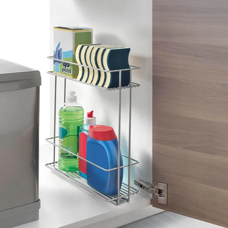 Metaltex Schrankeinsatz 2 Etagen XL Ausziehbar In&Out 443441 – Bild 3