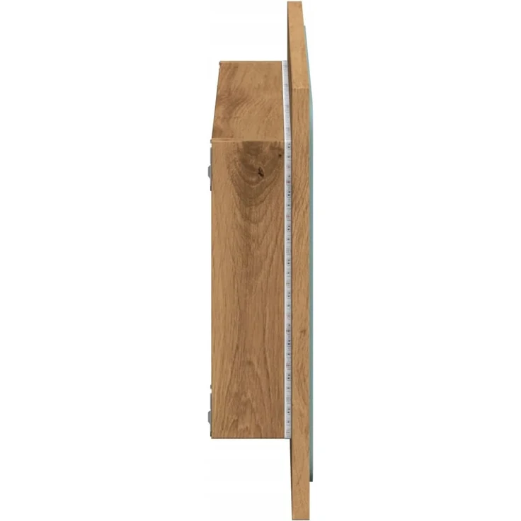 vidaXL Badspiegel mit LED-Leuchten Artisan-Eiche 60x8,5x38 cm 856266 – Bild 6