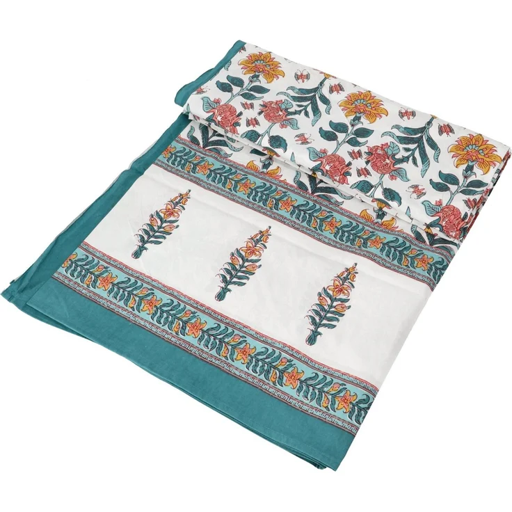 Guru-Shop Tagesdecke Blockdruck Tagesdecke, Bett & Sofaüberwurf,..