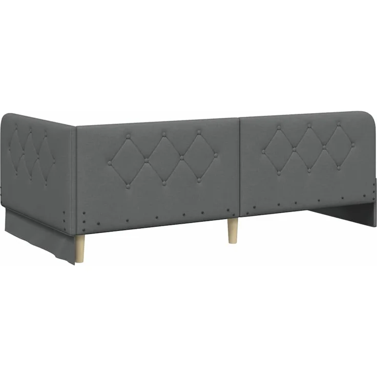 vidaXL Eckbettgestell Dunkelgrau 90 x 190 cm Stoff 3394038 – Bild 8