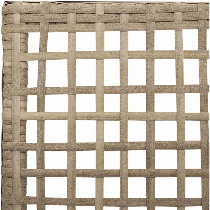 vidaXL Gartenstuhl mit Kissen 2 pcs Beige 55 x 53 x 85 cm Poly-Rattan 42003448 – Bild 7