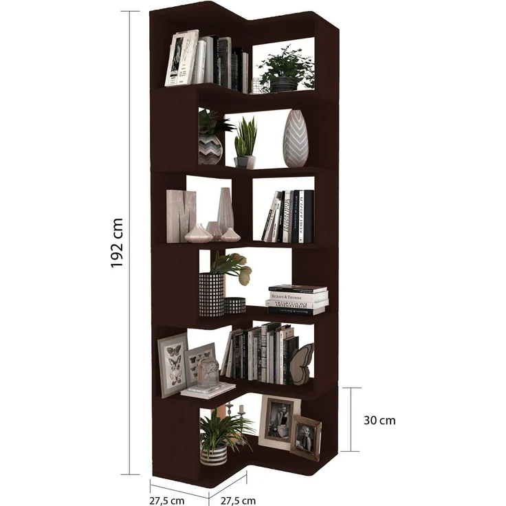 Skye Decor 'CPT4803-150' Schreibtisch mit Bücherregal, Walnuss, 150 x 75 x 60 cm – Bild 7