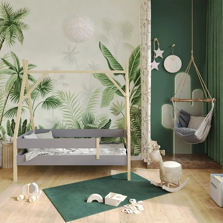 Kinderbett Bali Grau 80x160 cm Vitalispa – Bild 2