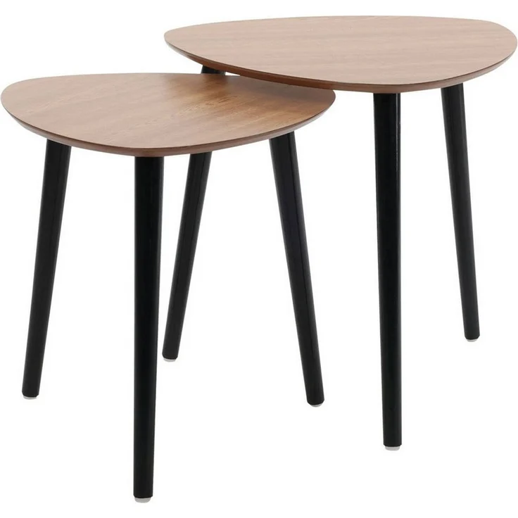 Home & styling collection Beistelltisch Beistelltische mit drei Beinen aus Kiefernholz, 2er-Set (funktional) – Bild 1