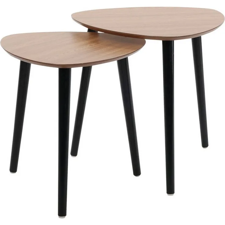 Home & styling collection Beistelltisch Beistelltische mit drei Beinen aus Kiefernholz, 2er-Set (funktional)