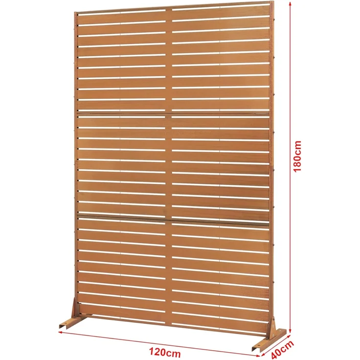 Trennwand Nodepp Cortenstahl 180x120 cm Edelrost [casa. pro] – Bild 3