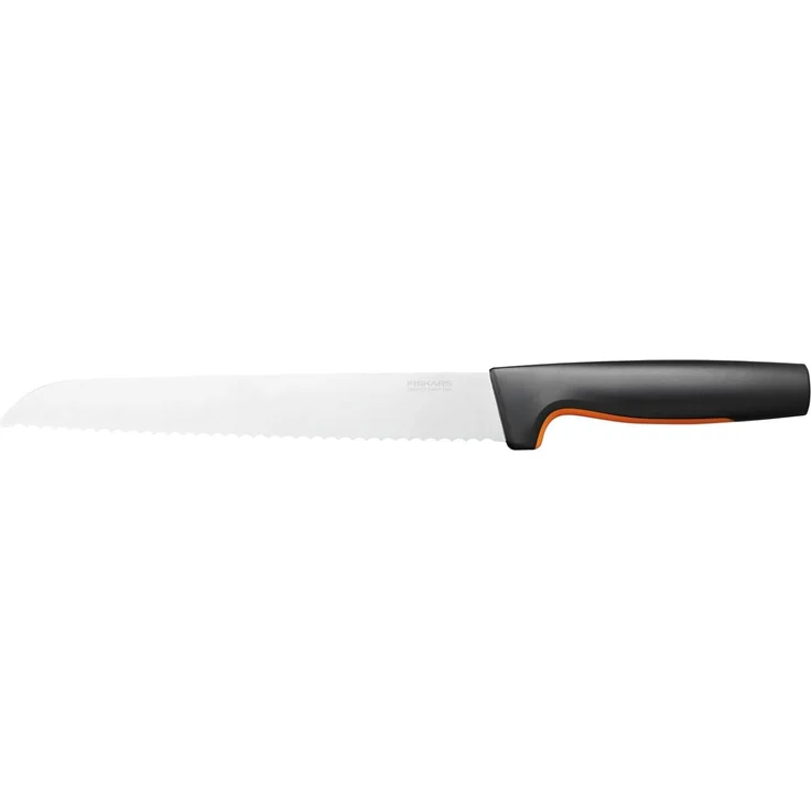 Fiskars 'Functional Form' Brotmesser mit Wellenschliff, Edelstahl schwarz, 21 cm