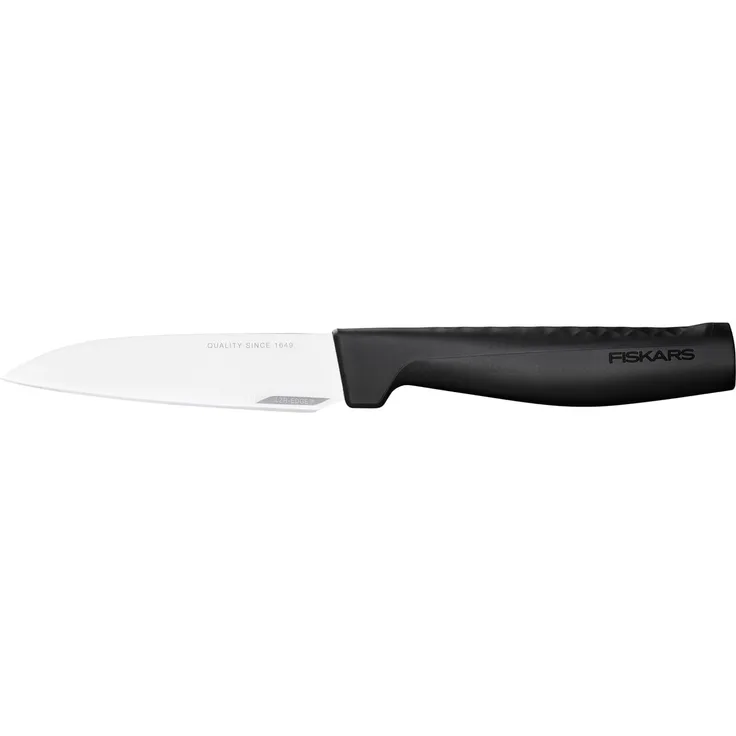 Fiskars Hard Edge Gemüsemesser, Schälmesser, Küchenmesser, 22 cm, Edelstahl, Kunststoff, Schwarz, 1051762