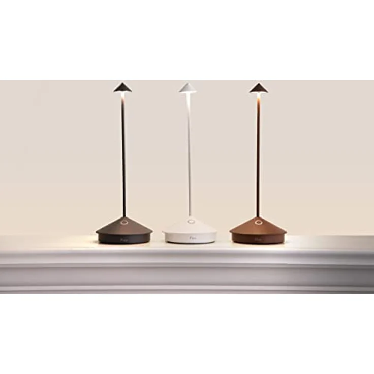 Zafferano Pina Pro - Dimmbare LED-Tischlampe aus Aluminium, Schutzart IP54, Verwendung im Innen-/Außenbereich, Kontaktladestation, H29cm, EU-Stecker - Dunkelgrau – Bild 6
