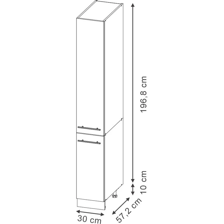 Apothekerschrank Fame-Line Dunkelblau Hochglanz 30 cm Vicco – Bild 3