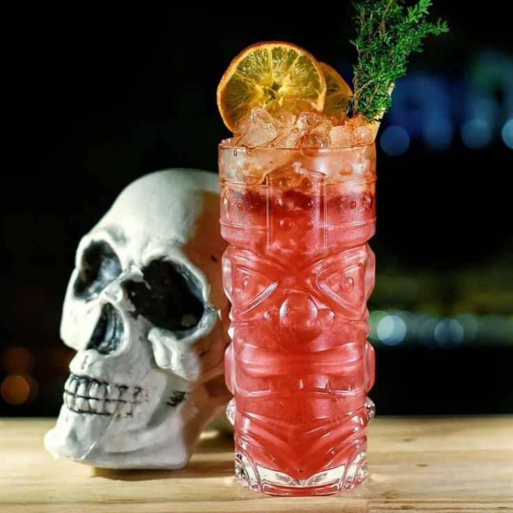 6 X 400ml Tiki-Gläser Bar-Halloween-Mai Tai-Zombie-Cocktails – Bild 7