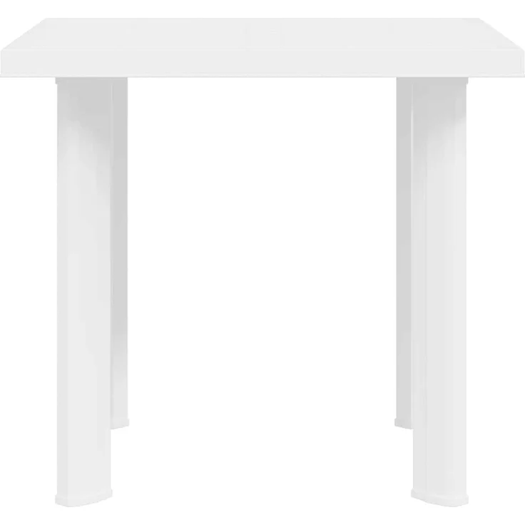 Gartentisch, Balkontisch, Beistelltisch Weiß 80x75x72 cm Kunststoff – Bild 5