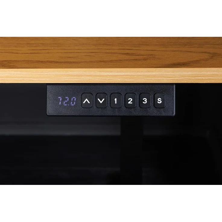 Höhenverstellbarer Schreibtisch KANTOR 140cm elektrisch Eiche Metallgestell – Bild 9