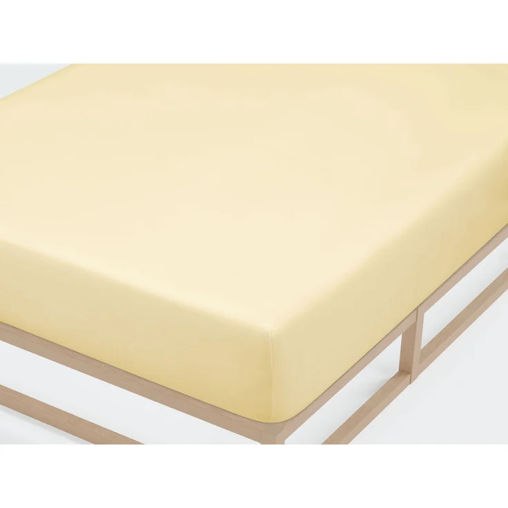 biberna Jersey-Elastic-Spannbetttuch , gelb, 1 x 140 x 200 cm - 160x220 cm – Bild 1