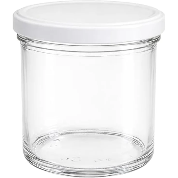 hocz 6x Marmeladengläser 167 ml | mit Deckel Weiß TO 66 | Einmachgläser mit Schraubdeckel zum befüllen | Sturzgläser für Marmelade Schraubgläser | leere Gläser Set | 6 Stück – Bild 4