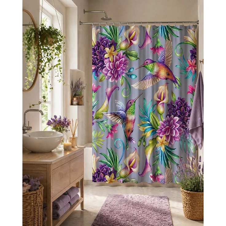 Sanilo Duschvorhang 180 x 200 cm, viele schöne Duschvorhänge zur Auswahl Breite 180 cm, 100% wasserdicht, Anti-Schimmel-Effekt, hochwertige Qualität – Bild 3