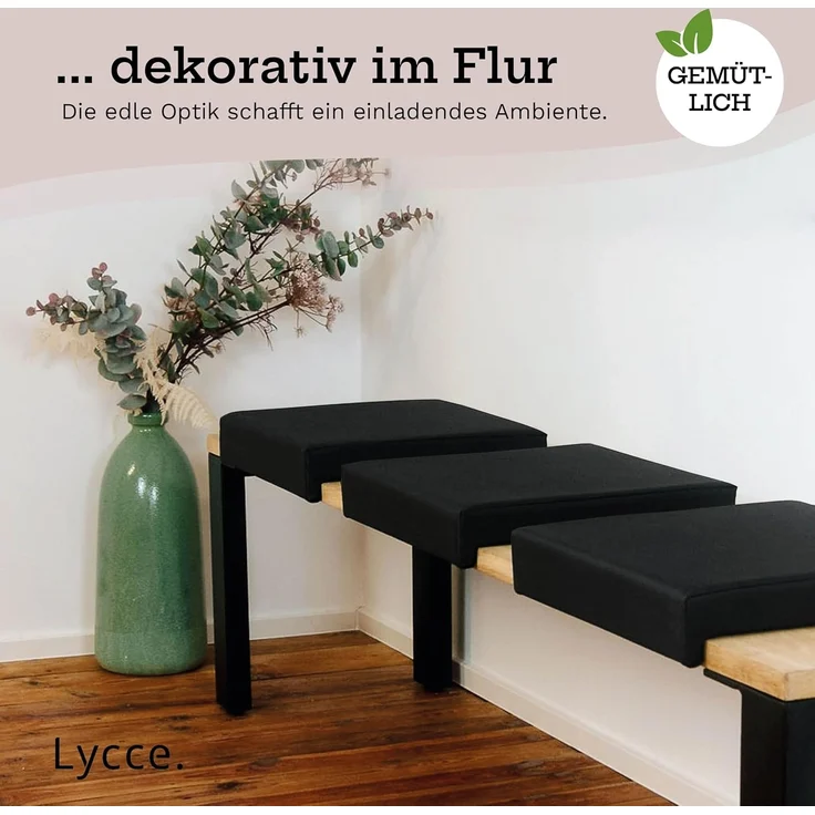 Lycce Bankauflage Lycce Bankauflage Kunstleder Klemmkissen 1 Leiste, weiche Polsterung, (1 St), Kunstleder (100.000 Scheuertouren), extra hohe Polsterung – Bild 6