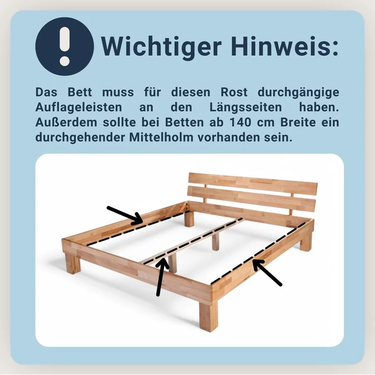MaDeRa Rollrost XXL mit 23 extra stabilen Leisten aus massiven Buchenholz, 100x200 cm – Bild 5