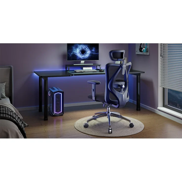 Sihoo Ergonomischer Stuhl M18, 130 x 74 cm, in Schwarz – Bild 5