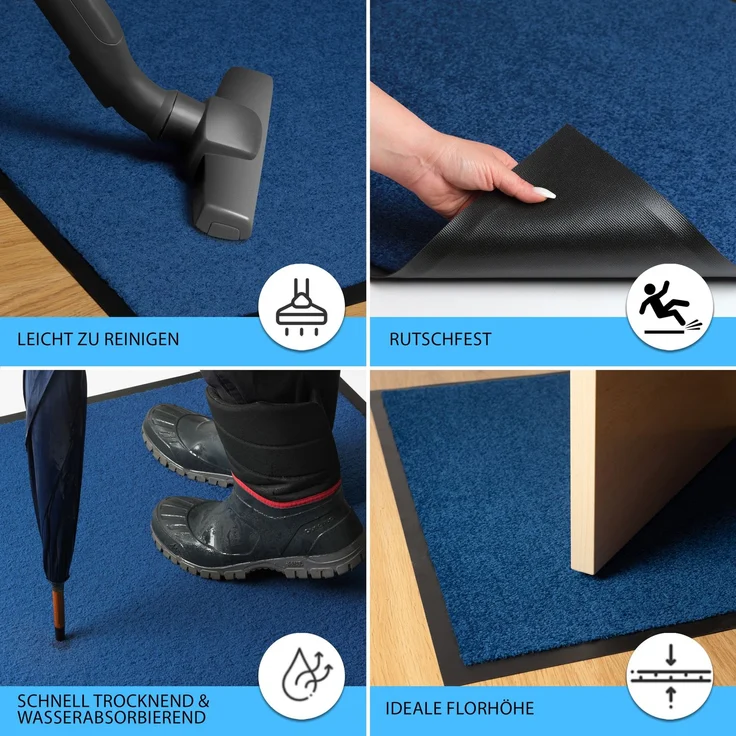 Furni24 Fußmatte - Blau, 60 x 90 cm – Bild 8