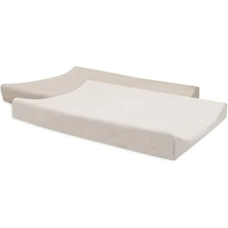 Jollein Wickelauflagenbezug Frottee – Oatmeal/Sand – 2er Pack – 50x70cm – 85% Baumwolle, 15% Polyester – OEKO-TEX Zertifiziert – Bezug Wickelauflage – Bild 1