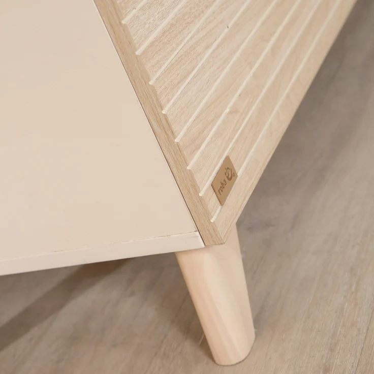 roba Kinderzimmerset 'Sidney' - 2-teilig - inkl. Kombi-Kinderbett 70 x 140 cm & Wickelkommode - Cashmere – Bild 4