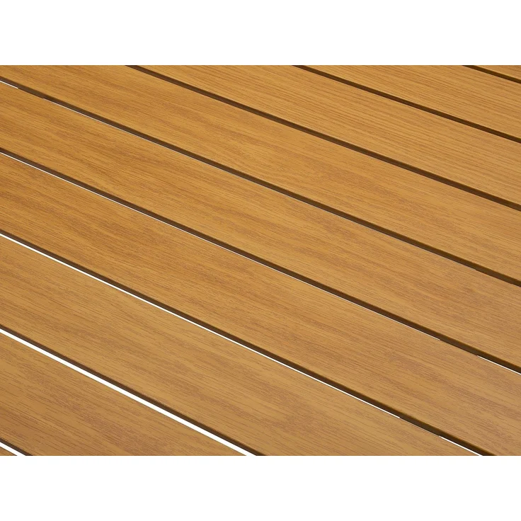 Vente-unique - Garten-Esstisch quadratisch - Aluminium - 140 cm - Holzfarben hell & Weiß - MACILA von MYLIA – Bild 8