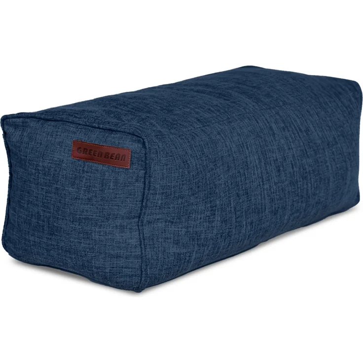 Green Bean® Indoor Sitzhocker Pouf 70x33x28cm EPS-Perlen Füllung -Home Linen Kuschelig Weich Waschbar - Drinnen Bodenkissen Liegekissen Sitzkissen Sitzhocker Sessel Kinder Erwachsene Stoff Dunkelblau – Bild 1