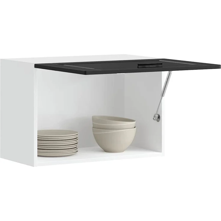 vidaXL Küchen-Hängeschrank Porto Schwarz Holzwerkstoff 854078 – Bild 1