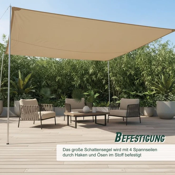 Relaxdays Sonnensegel Polyester – Bild 5