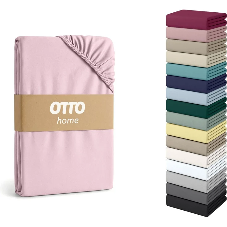 OTTO home Spannbettlaken Physalis Topper COMFORT, 100% Baumwolle, 150 g/m², Jersey, Gummizug: rundum, (2 Stück), Baumwolle, Matratzen bis 10 cm Höhe, Bettlaken, Spannbetttuch, Laken – Bild 5