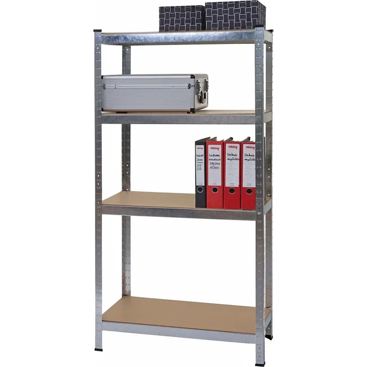 Regal HWC-D67, Werkstattregal Steckregal, 160 x 80 x 40 cm, Traglast bis 320kg ~ verzinkt