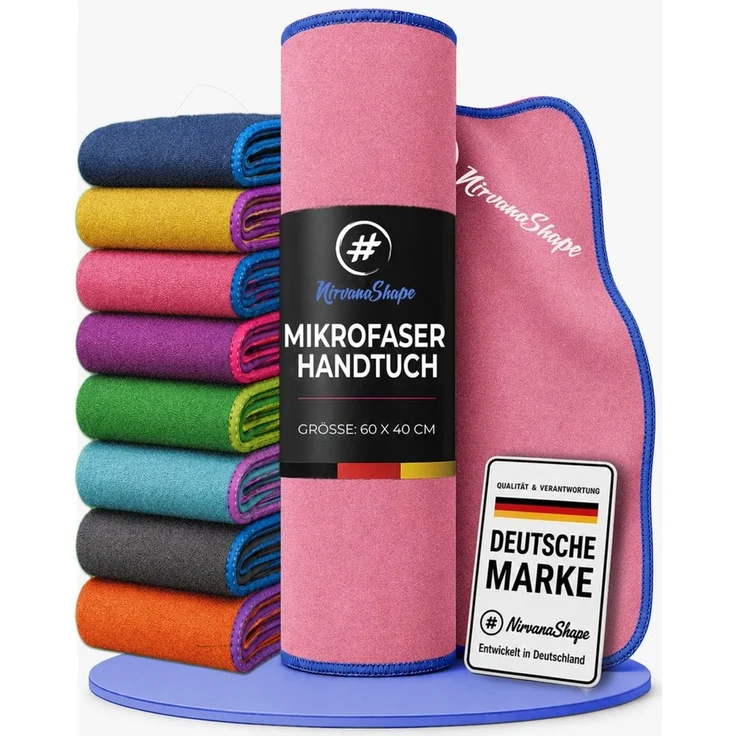 NirvanaShape Sporthandtuch Mikrofaser Handtuch, Microfaser Handtücher als Reisehandtuch, (Set), Microfaser Handtuch als Strandtuch oder Fitneesshandtuch – Bild 1