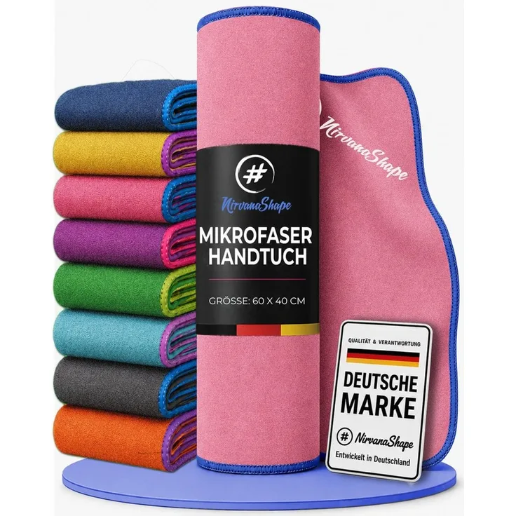 NirvanaShape Sporthandtuch Mikrofaser Handtuch, Microfaser Handtücher als Reisehandtuch, (Set), Microfaser Handtuch als Strandtuch oder Fitneesshandtuch
