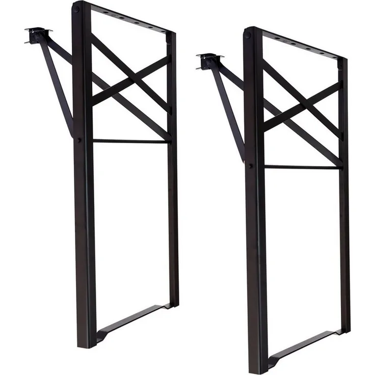 Natural Goods Berlin 2er Set Bierzeltgarnitur klappbar - Metall Gestell für Biertisch (Schwarz, 70x42 cm) - Tischbeine für Festzeltgarnitur - Stabiles Tischgestell für Garten, Terrasse & Camping