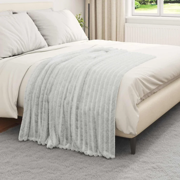vidaXL Wohndecken 6 Stk. Grau 150 x 130 cm 2.85 Fleece 42016877 – Bild 3
