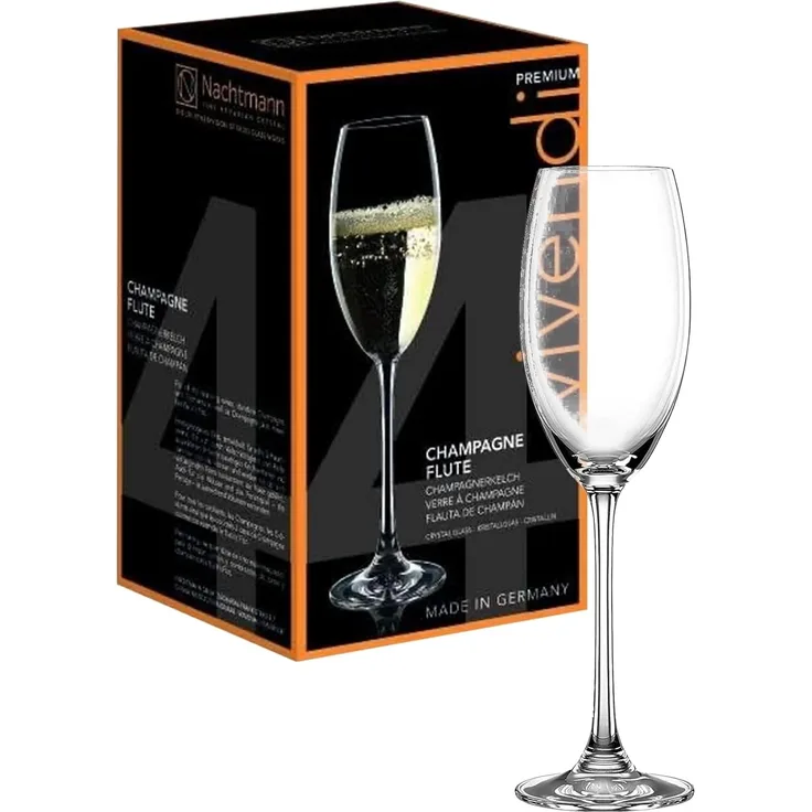 Spiegelau & Nachtmann 4-teiliges Champagnerkelch-Set, Kristallglas, 272 ml, Vivendi, 0085695-0