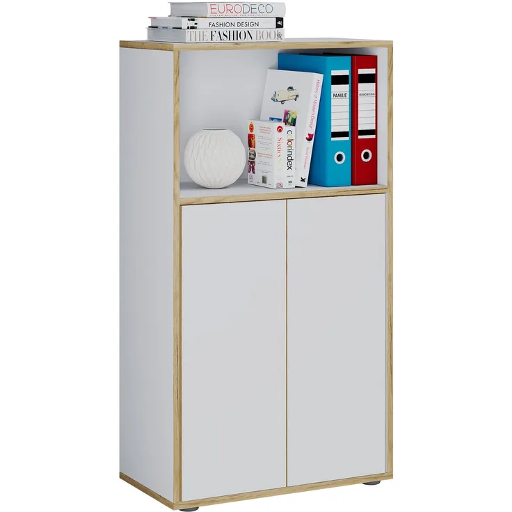 VCM Büroschrank Salia 922627 Weiß H. 110 x B. 60 x T. 33 cm
