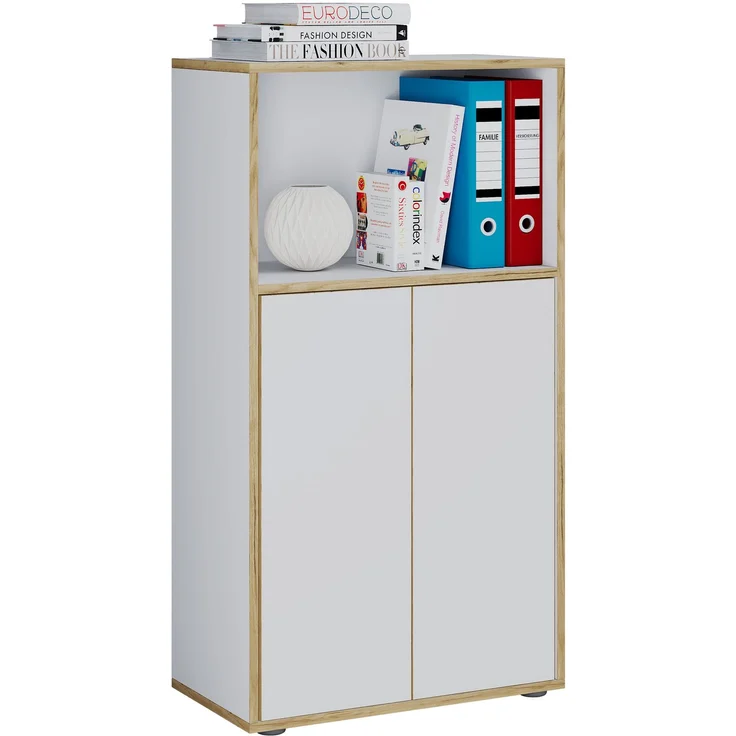 VCM Büroschrank Salia 922627 Weiß H. 110 x B. 60 x T. 33 cm – Bild 1