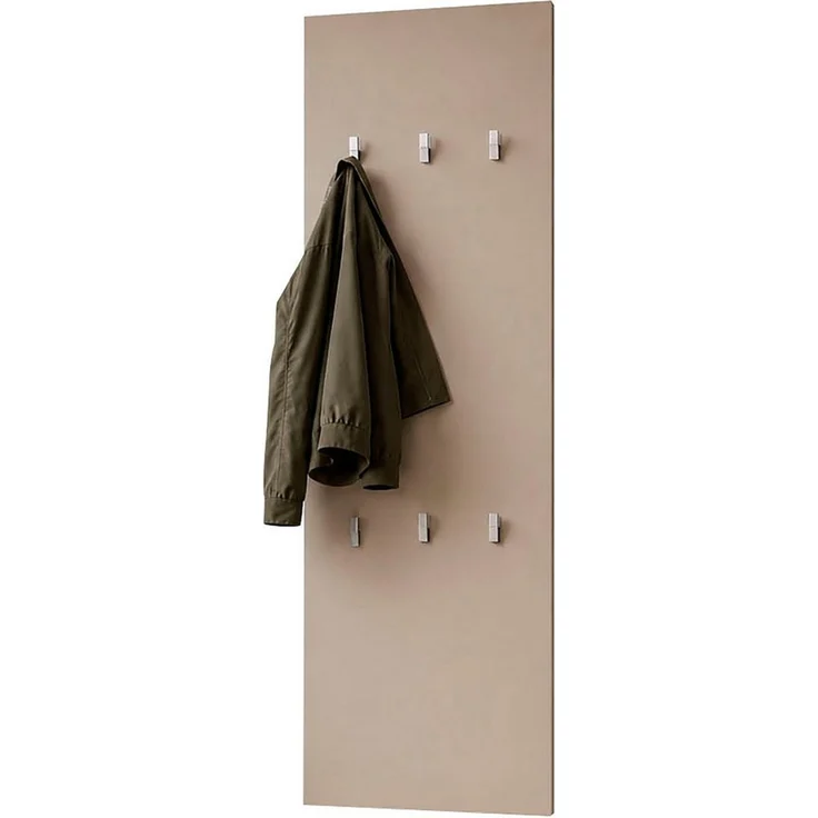 borchardt Möbel Garderobenpaneel Vaasa, 123x45cm mit Metallhaken, Garderobe hängend, 6 Haken, Wandgarderobe – Bild 2