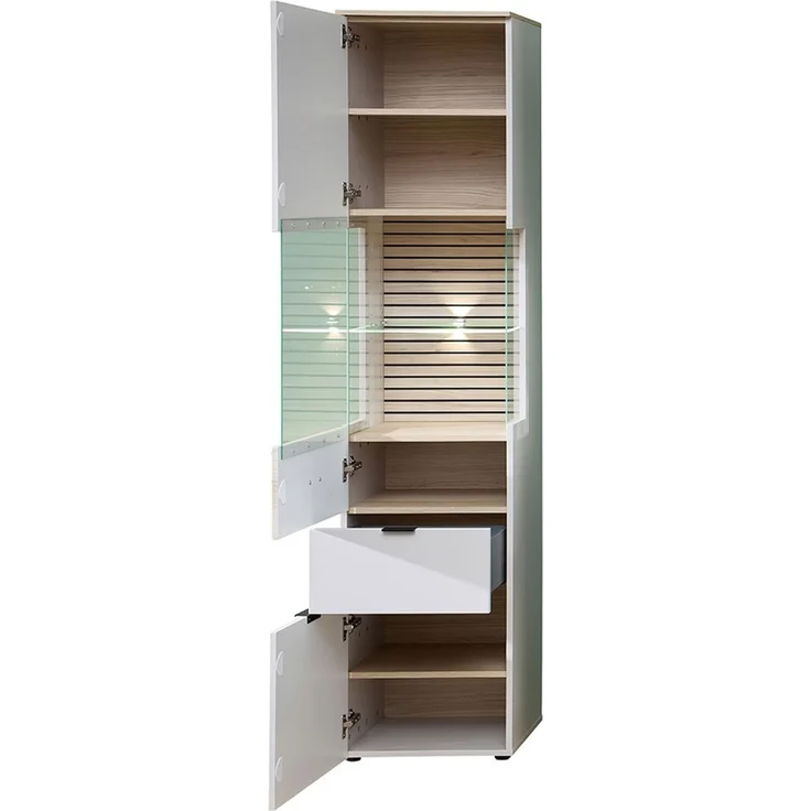 Vitrine Inka / Ina, Holzwerkstoff, Beige, 45 x 200 x 36 cm – Bild 2