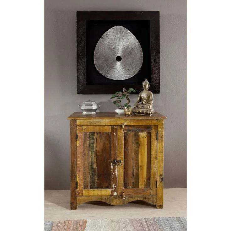 Kommode Altholz 90x40x85 mehrfarbig lackiert NATURE OF SPIRIT #19 – Bild 4