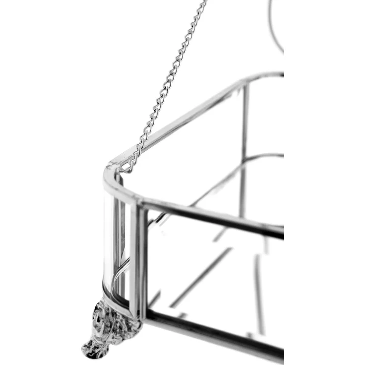Schmuck- und Dekobox mit Deckel & Spiegelboden, 20 x 30 x 8 cm - Silber – Bild 5