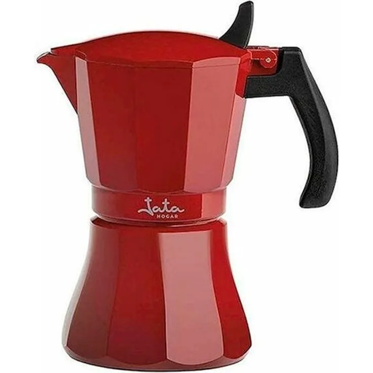 Italienische Kaffeemaschine JATA HCAF2006 Rot Aluminium (6 Tassen)